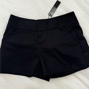 Never worn w tags: Alice and Olivia tailored shorts in  black size 2